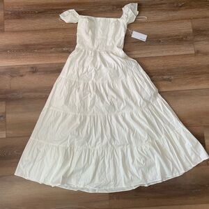 cream white reformation small size 06 derek dress. NWT